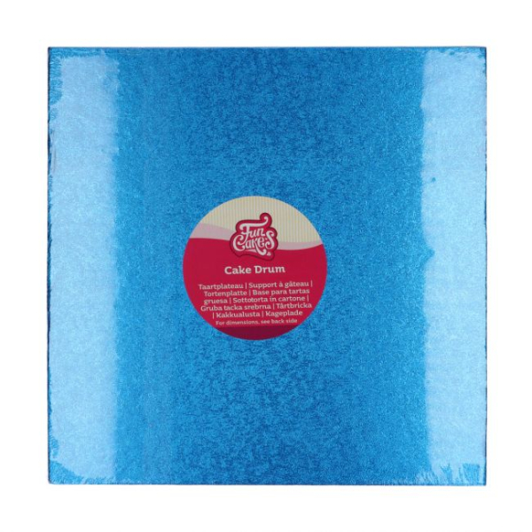 Cake Board Square 305mm (12") / Thickness 12mm - Blue